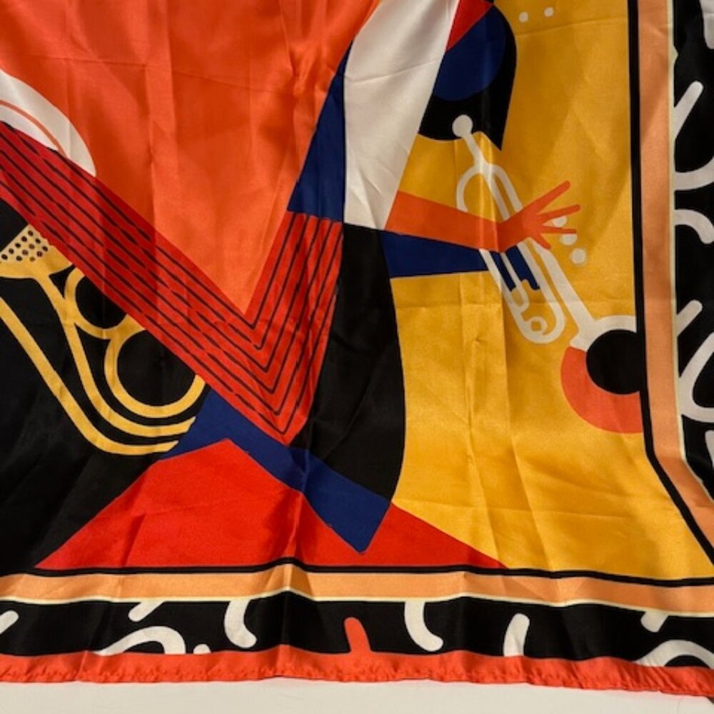 UDEAR colorful print scarf.